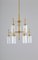 Swedish Chandelier in Brass and Glass by Holger Johansson for Westal, 1960s 4