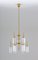 Swedish Chandelier in Brass and Glass by Holger Johansson for Westal, 1960s 2