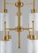 Swedish Chandelier in Brass and Glass by Holger Johansson for Westal, 1960s 6