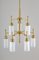 Swedish Chandelier in Brass and Glass by Holger Johansson for Westal, 1960s 5