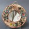 Specchio da parete Flower-Motif in ceramica di La Roue per Vallauris, Francia, anni '60, Immagine 11