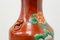 19th Century Chinese Red Vase Decorated with Peonies 6