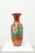 19th Century Chinese Red Vase Decorated with Peonies 1