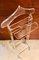Mid-Century Modern Acrylic Glass Valet Stand with wheels 4