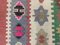 Tapis Kilim Tribal Vintage Rouge, Vert, Bleu et Beige, Turquie, 1960s 9