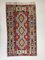 Vintage Turkish Blue, Red, Black & Beige Wool Tribal Kilim Rug, 1960s, Image 1