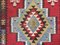 Vintage Turkish Blue, Red, Black & Beige Wool Tribal Kilim Rug, 1960s, Image 9