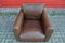 Vintage Italian Grizzly Brown Leather Club Chair from Giovanni SFORZA Collection, 1980s 9