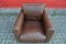 Vintage Italian Grizzly Brown Leather Club Chair from Giovanni SFORZA Collection, 1980s, Image 9
