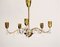 Wiener Crystal & Brass Chandelier from Lobmeyr, 1950s, Image 1