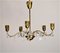 Wiener Crystal & Brass Chandelier from Lobmeyr, 1950s 8