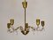 Wiener Crystal & Brass Chandelier from Lobmeyr, 1950s 2