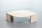 Travertine Coffee Table with Floating Faceted Top from Roche Bobois, 1970s 3