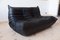 Vintage Black Leather Two-Seater Togo Sofa by Michel Ducaroy for Ligne Roset 5