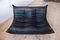 Vintage Black Leather Two-Seater Togo Sofa by Michel Ducaroy for Ligne Roset 2