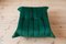 Bottle Green Velvet Togo Lounge Chair and Pouf by Michel Ducaroy for Ligne Roset, Set of 2 6