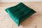 Bottle Green Velvet Togo Lounge Chair and Pouf by Michel Ducaroy for Ligne Roset, Set of 2 4