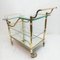 Vintage Hollywood Regency Brass & Glass Trolley with Elephant Heads, 1970s 5