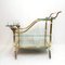 Vintage Hollywood Regency Brass & Glass Trolley with Elephant Heads, 1970s 1