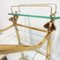 Vintage Hollywood Regency Brass & Glass Trolley with Elephant Heads, 1970s 6