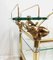 Vintage Hollywood Regency Brass & Glass Trolley with Elephant Heads, 1970s, Image 9
