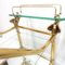 Vintage Hollywood Regency Brass & Glass Trolley with Elephant Heads, 1970s 8
