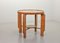 Art Deco Style Amsterdam School Solid Wood Chess Side Table, 1950s, Image 4