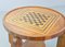 Art Deco Style Amsterdam School Solid Wood Chess Side Table, 1950s, Image 8