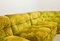 Gold-Green Velvet Dots Modular Lounge Sectional Sofa Set from Laauser, 1970s, Set of 6 12