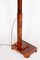 Czech Art Deco Walnut, Chrome & Milk Glass Floor Lamp, 1920s 5