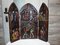 Mid-Century Art Deco Wooden Carved Triptych 1