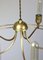 Lámpara de araña minimalista Mid-Century de latón, Imagen 7