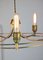 Lámpara de araña minimalista Mid-Century de latón, Imagen 8