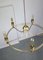 Lámpara de araña minimalista Mid-Century de latón, Imagen 5