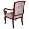 Empire-Style Carved Solid Mahogany Chair with Armrests, Late 19th Century 3
