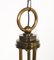Lámpara de araña Art Déco de latón bruñido con tres luces, brazos y anillo de latón estriado, Imagen 3