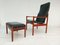 Fauteuil & Tabouret en Teck, Danemark, 1960s, Set de 2 1