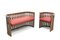 Vintage Viennese Oak Sofa and Armchair, Set of 2, Image 1