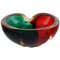 Italian Murano Bowl in Red and Green Mouth Blown Art Glass, 1960s 1