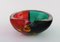 Italian Murano Bowl in Red and Green Mouth Blown Art Glass, 1960s 2