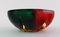 Italian Murano Bowl in Red and Green Mouth Blown Art Glass, 1960s, Image 5