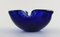 Italian Murano Bowl in Blue Mouth Blown Art Glass, 1960s 3