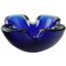 Italian Murano Bowl in Blue Mouth Blown Art Glass, 1960s 1
