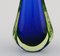 Large Italian Murano Vase in Blue Mouth Blown Art Glass, 1960s 3