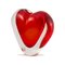 Red Heart-Shaped Murano Glass Sculpture from Cenedese 2