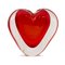 Red Heart-Shaped Murano Glass Sculpture from Cenedese 1