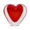 Red Heart-Shaped Murano Glass Sculpture from Cenedese, Image 1
