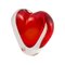 Murano Glass Sommerso Red & Clear Color Heart-Shaped Sculpture from Cenedese 6