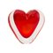 Murano Glas Sommerso Red & Clear Color Heart-Shaped Skulptur von Cenedese 5