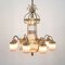 Vintage Brass 10-Light Chandelier, 1950s 3